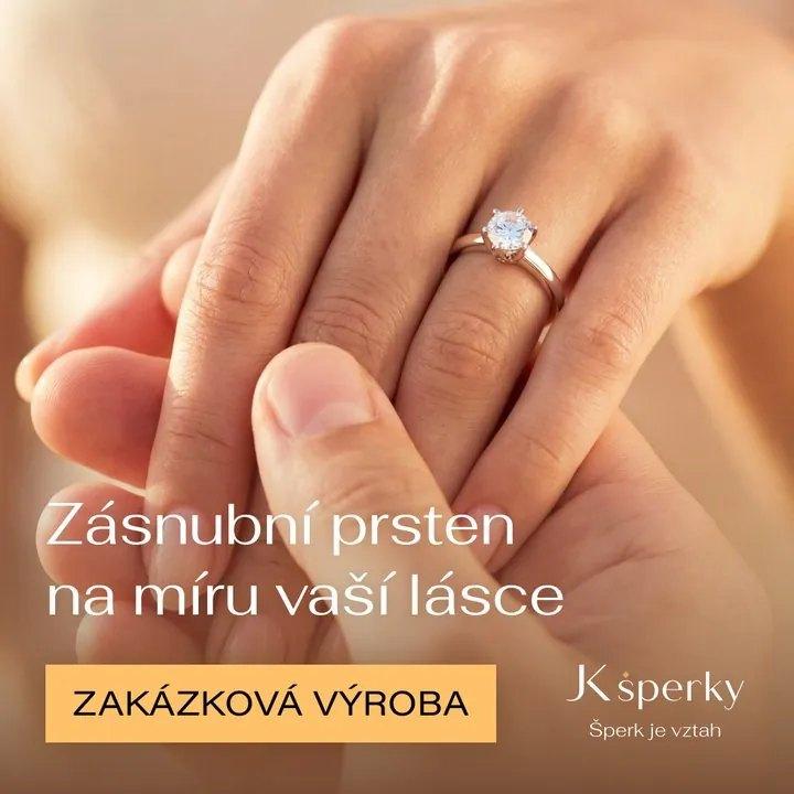 Kreativa JK šperky, varianta se zásnubním prstenem